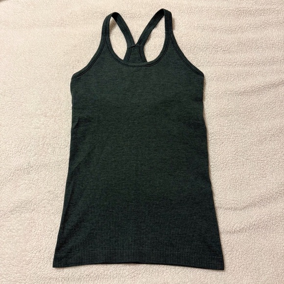 Lululemon Green Ebb To Street Tank Top Ribbed Racerback - Picture 9 of 12